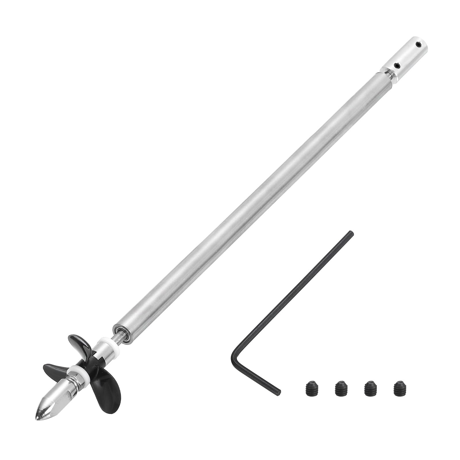 

uxcell RC Boat Drive Shaft W Propeller and Coupling Joint Assembly Kit, L250mm Shaft, L200mm Sleeve, D36mm Three-Propeller, 5mm Motor Shaft