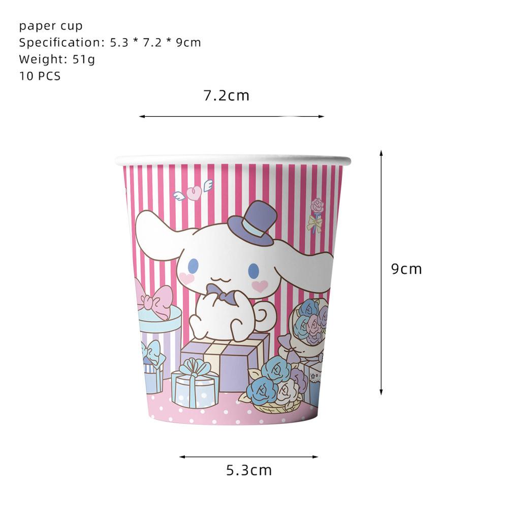 51pcs Cinnamoroll Kawaii Party Supplies Include Tablecloth Plates Napkins Cups