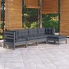 Day and Night - Day and Night Garden Furniture Set 5 Pieces and Gray Pine Wood Cushions