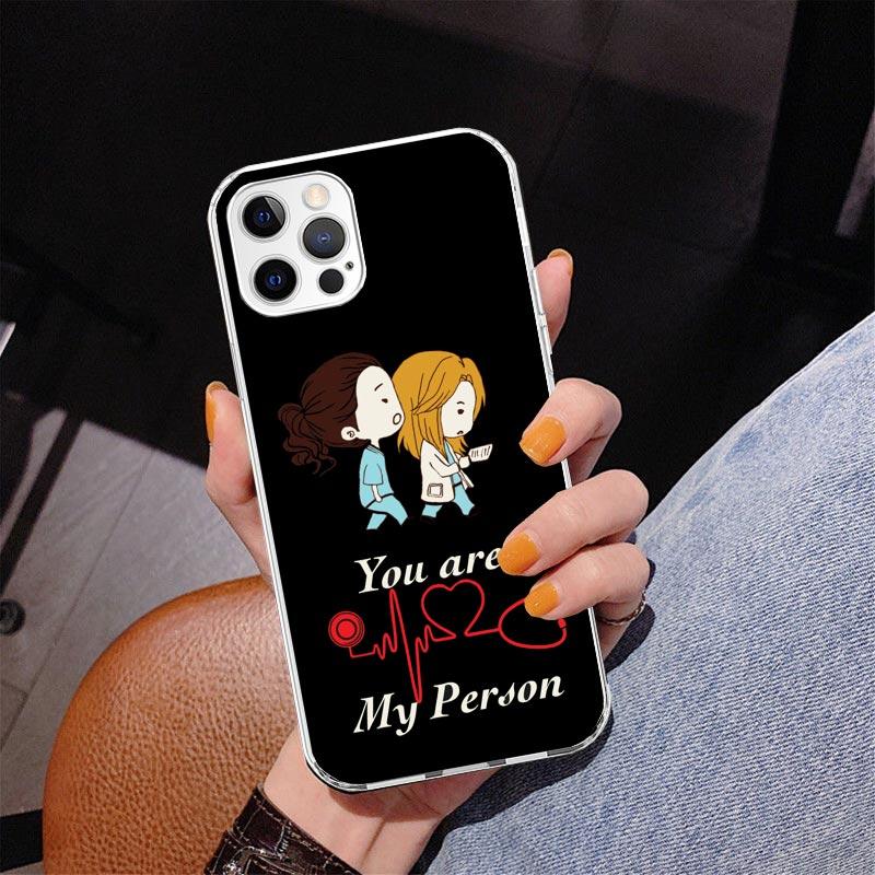 Greys Anatomy Person Phnoe Case for Iphone 17 Air 16 11 12 13 Mini 14 Plus 15 Pro Max 7 8E SE 2020 16ProMax Phone Cover Coque 16