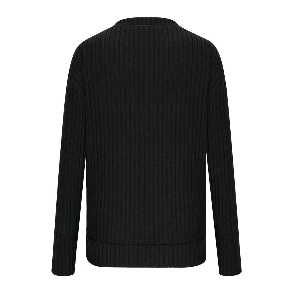 European & American Women's V-Neck T-Shirt with Short/Long Sleeves - Ribbed & Brushed Fashion Top, 2023 Edition