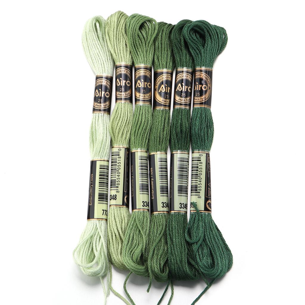 6pcs/lot Colorful Cross Stitch Threads Polyester Embroidery Threads DIY Hand Sewing Knitting Embroidery Supplies Accessories