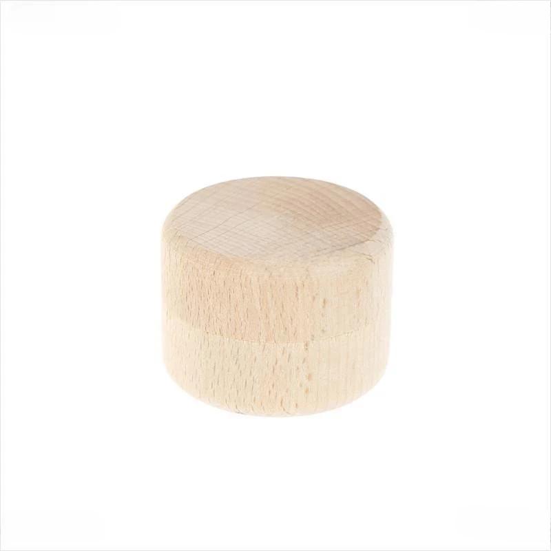 5/10PCS Round Wooden Wedding Ring Jewelry Trinket Box Baby Tooth Keepsake Wood Storage Container Case Gift Boxes Home Storage