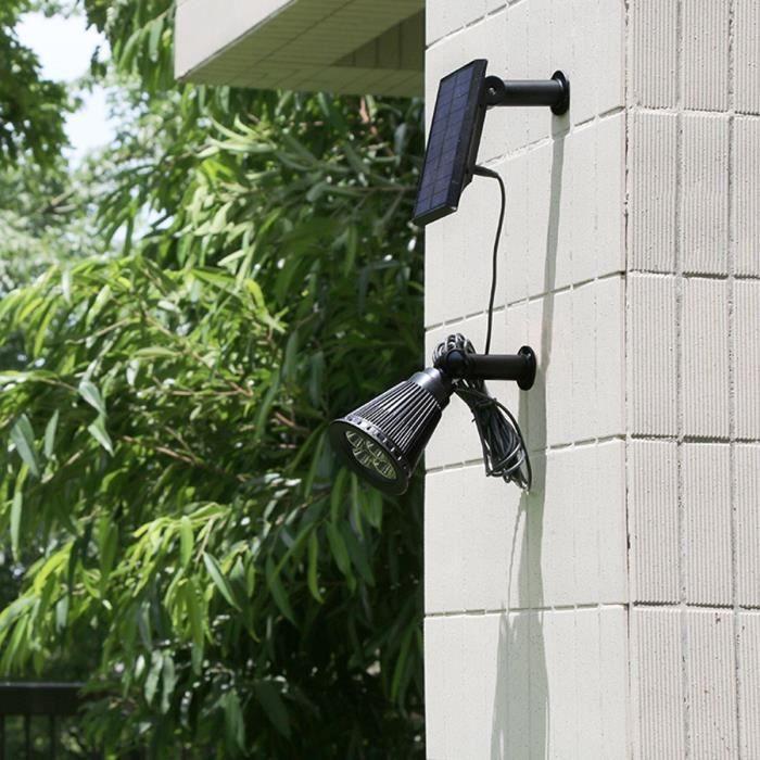 Spot solaire projecteur 2 en 1 à piquer ou à fixer - LUMISKY - SPIKY AWAY W34 - H42 cm - LED blanc