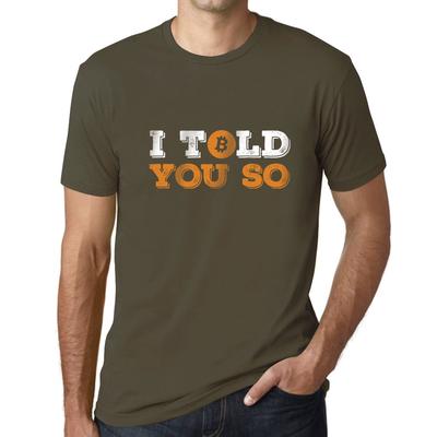 Grafické pánske tričko I Told You So Bitcoin Tričko HODL BTC Tee Crypto Traders Nápad na darček