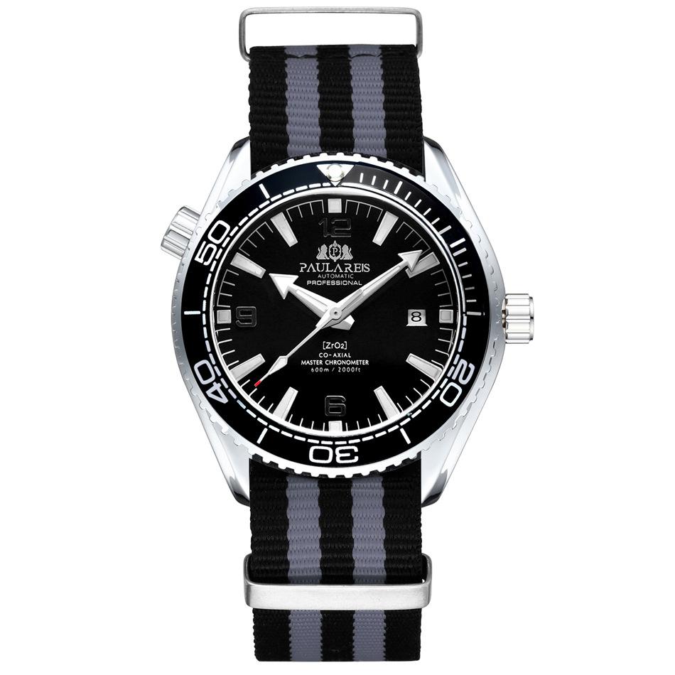 Paulareis Fully Automatic Mechanical Luminous Classic Canvas Strap Men's Watch