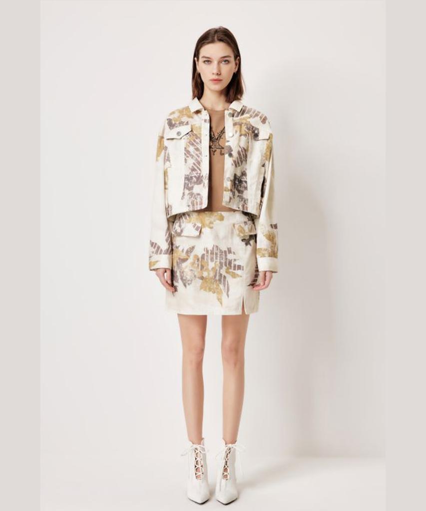 Melilling Flower Print Mini Skirt (Esfmgsk13Mul)
