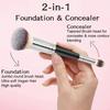 Double Head Professional Makeup Brushes 2 In 1 Foundation Brush Concealer Highlighter Powder Blush Brush Beauty Make Up Tools