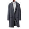 Brand New 100 Wool Lapel Double-Faced Tweed Coat Men's Long Down Detachable Liner Wool Coat Overcoat for Male