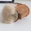 Yogodlns Cute Fur Hand-sewn PU Leather Bag Pendants Fashion Women Couple Gift Handbag Backpack Accessories