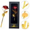 1pc Golden Foil Rose Flower Gift Box, Elegant Window Display, No Feathers, Non-Electric, for Valentine'S Day & Mother'S Day