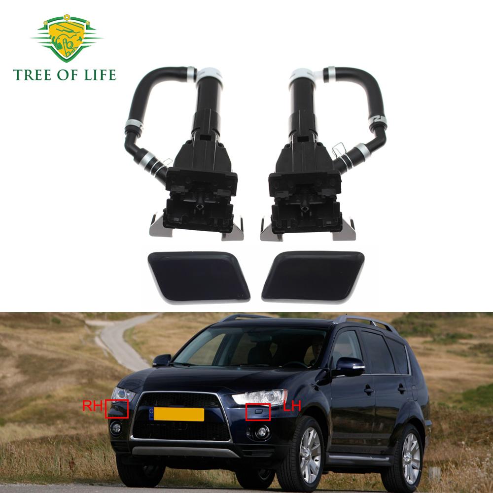 For Mitsubishi Outlander XL 2010 2011 2012 2013 Front Left/Right Bumper Headlight Washer Nozzle Headlamp  Cleaning Actuator