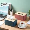 Verdicktes PP-Papiertuch-Spenderbox mit massivem Holzdeckel und wasserdichtem Design, lange Öffnung für Zuhause/Büro, langlebig