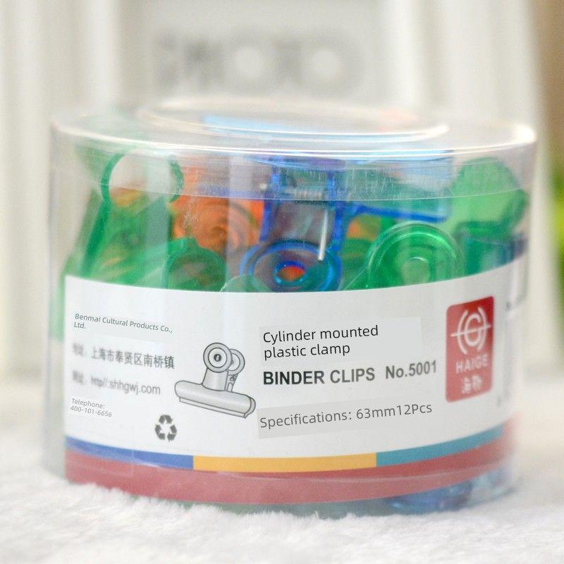 Color Plastic Ticket Holder Candy-Colored Clips Ticket Clips For Home Large Financial Transparent Document Folder Office Stationery