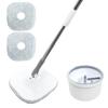 Rotating Mop Microfiber 2 Bucket Floor No Pedal Mop, Cleaner, Mop, Pieces, Flooring, Included, Cleaning, Spinning, Wiping,