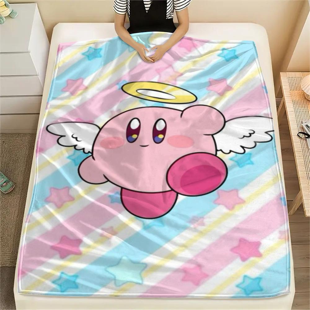 Kirby Universal Furniture Flannel Blanket, Warm Printed Cover for Bed, Sofa, Chair, Journey and Picnic.-TING