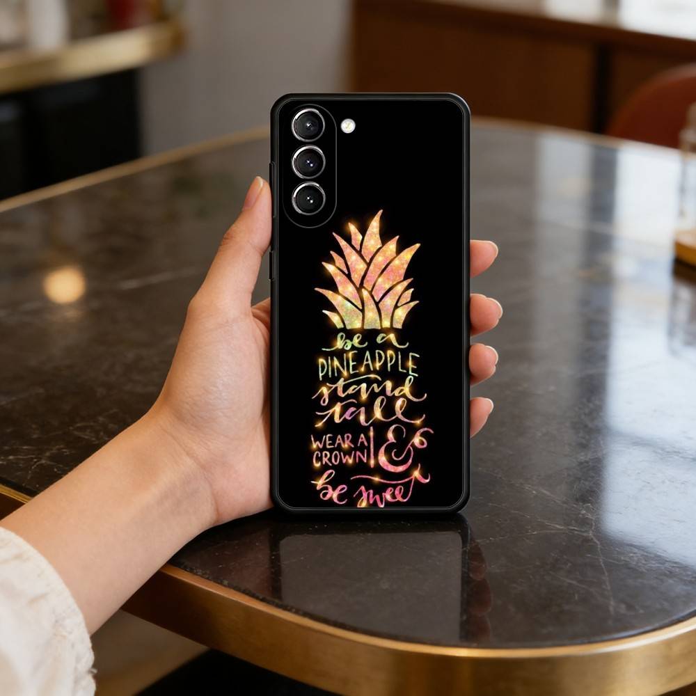 S-Summer P-Pineapple Case for Samsung Galaxy S21 S25 FE S24 S23 Ultra S20 S9 S22 Plus S10 TPU Cover