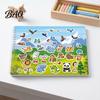 Creative Drawing Pads for Children Coloring Book with Animal Stickers, Rich Cartoon Patterns Coil Binding Skill Building Activity Book, Kids