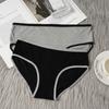 3PCS Cotton Underwear For Women Seamless Solid Color Mid-waist Panties Girls Students Large Size 3XL Briefs