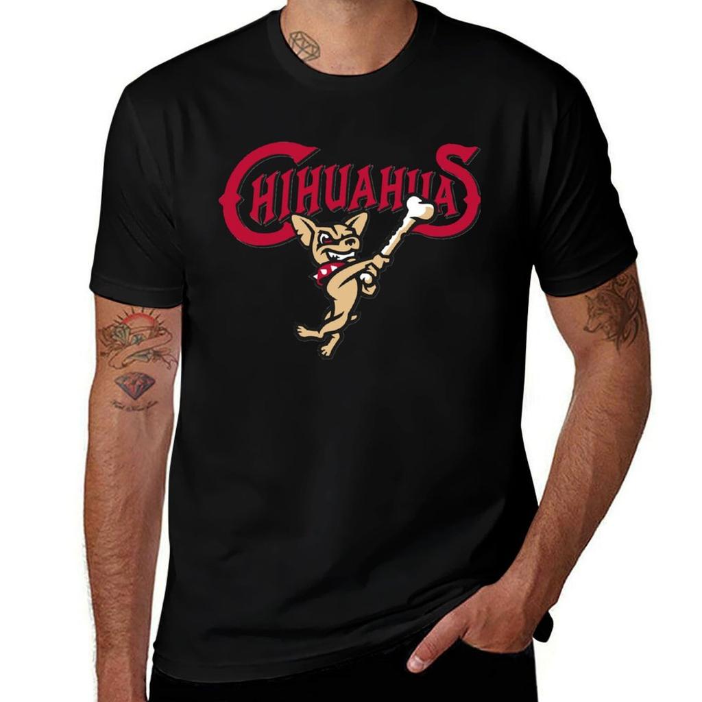 El Paso Chihuahuas Cute Chihuahua Dog Playing Baseball Tshirt Standard Fit Solid Tee Shirt