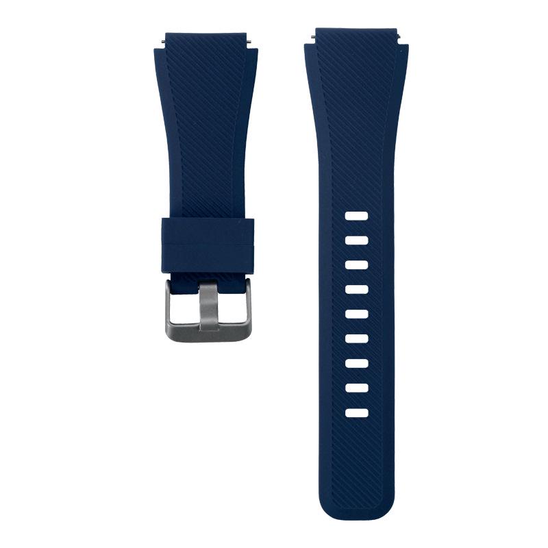 Samsung S3 Twill Silicone Watch Band 20/22mm Quick Release, Monochrome Silicone Strap, Compatible with Huawei