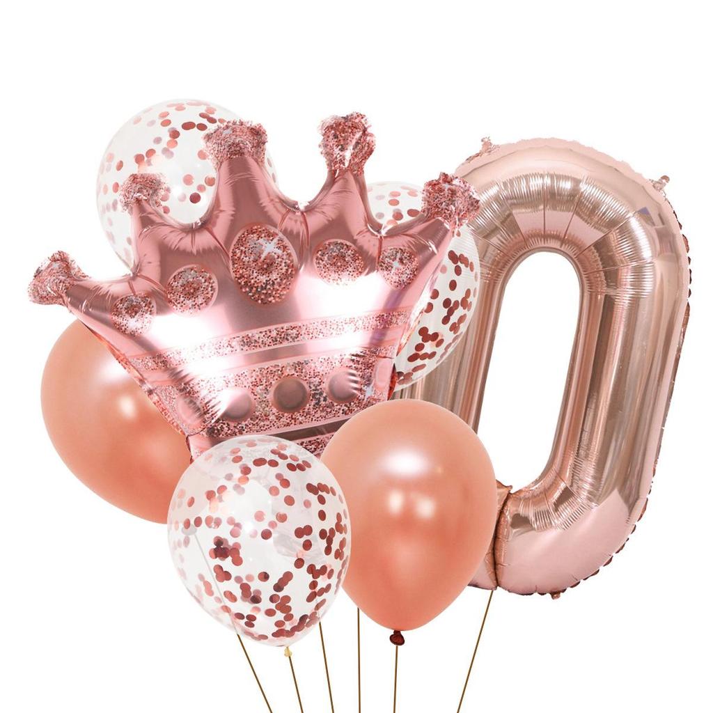 Gold Crown Balloon Set for First Birthday Party Decorations