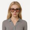 Gentle Monster Letter Logo Frame Square Sunglasses Unisex Sunglasses Black BY-01(OR)