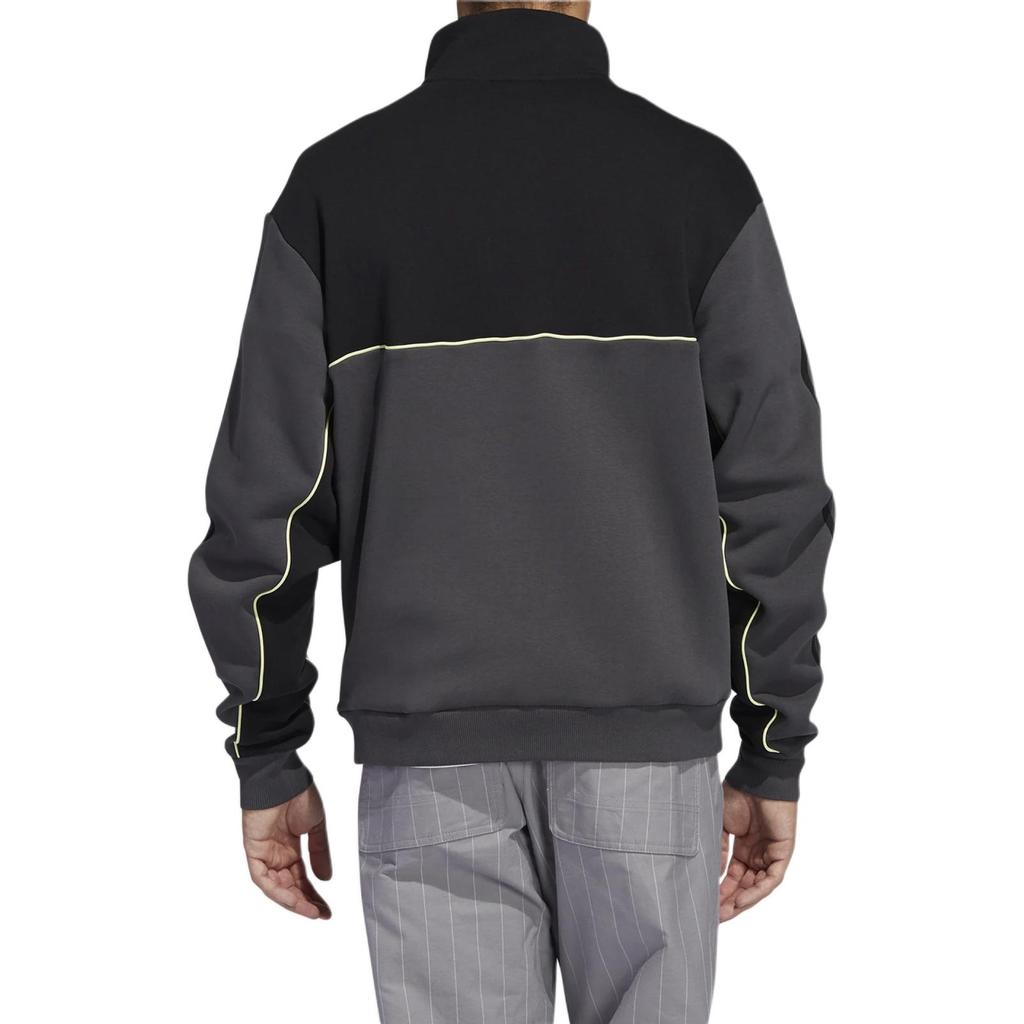 adidas Originals Mod Half Zip Stand Collar Sweatshirt Jacket Men Outerwear Black FM1403