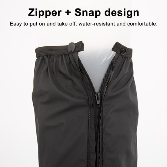 1 Pair Rainproof Boot Covers PVC Fabric Anti-Slip Design Waterproof