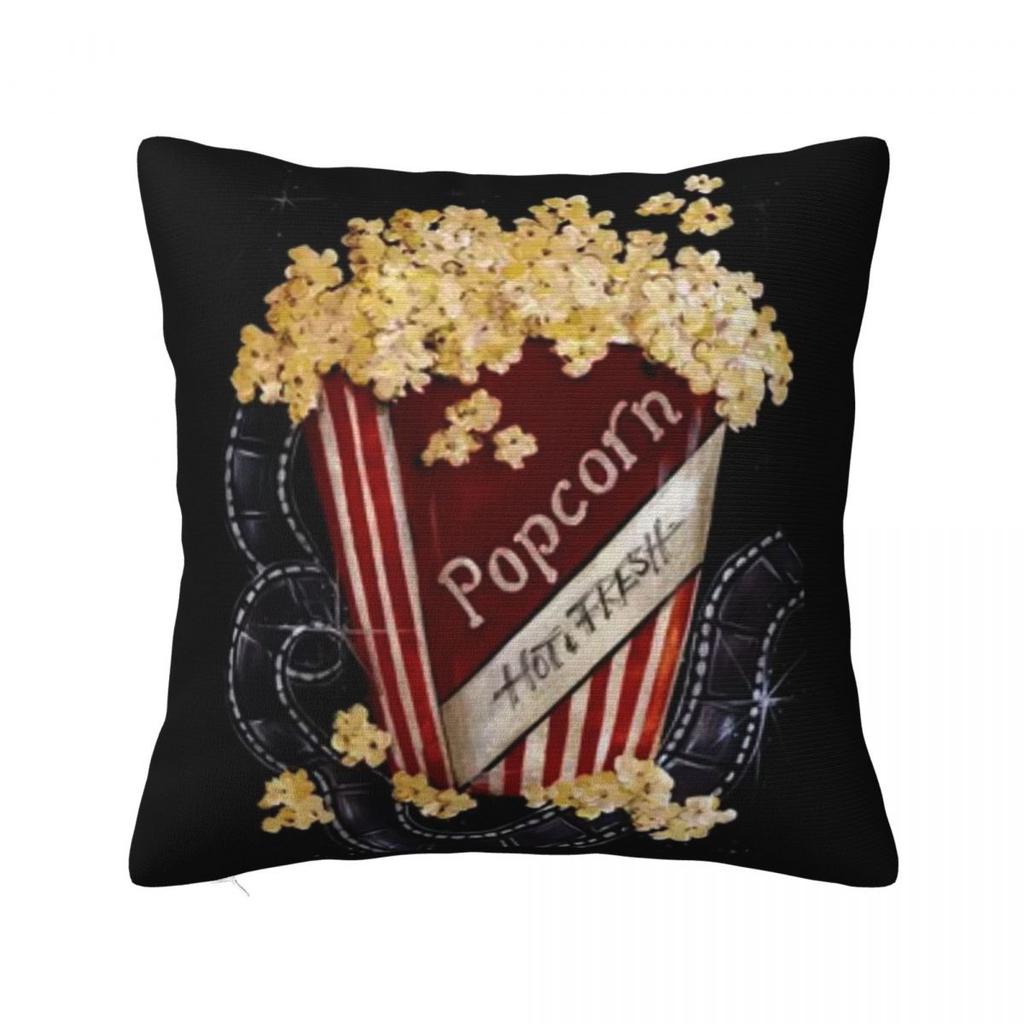 Movie Theater Retro Cinema Theatre Popcorn Pillowcase Cushion Comfort Throw Pillow Sofa Cushions for Home Bedroom Living Room