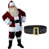 Christmas Santa Belt for Adults Adjustable Black Belts Men Women Santa Belt for Christmas Cosplay Costume Accessory