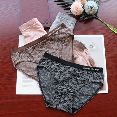 Damen Nahtlose Slips Ammoniak Atmungsaktive Slips Spitzenmuster Niedrige Taille Unterwäsche Damen Bequemer Dreiecksslip