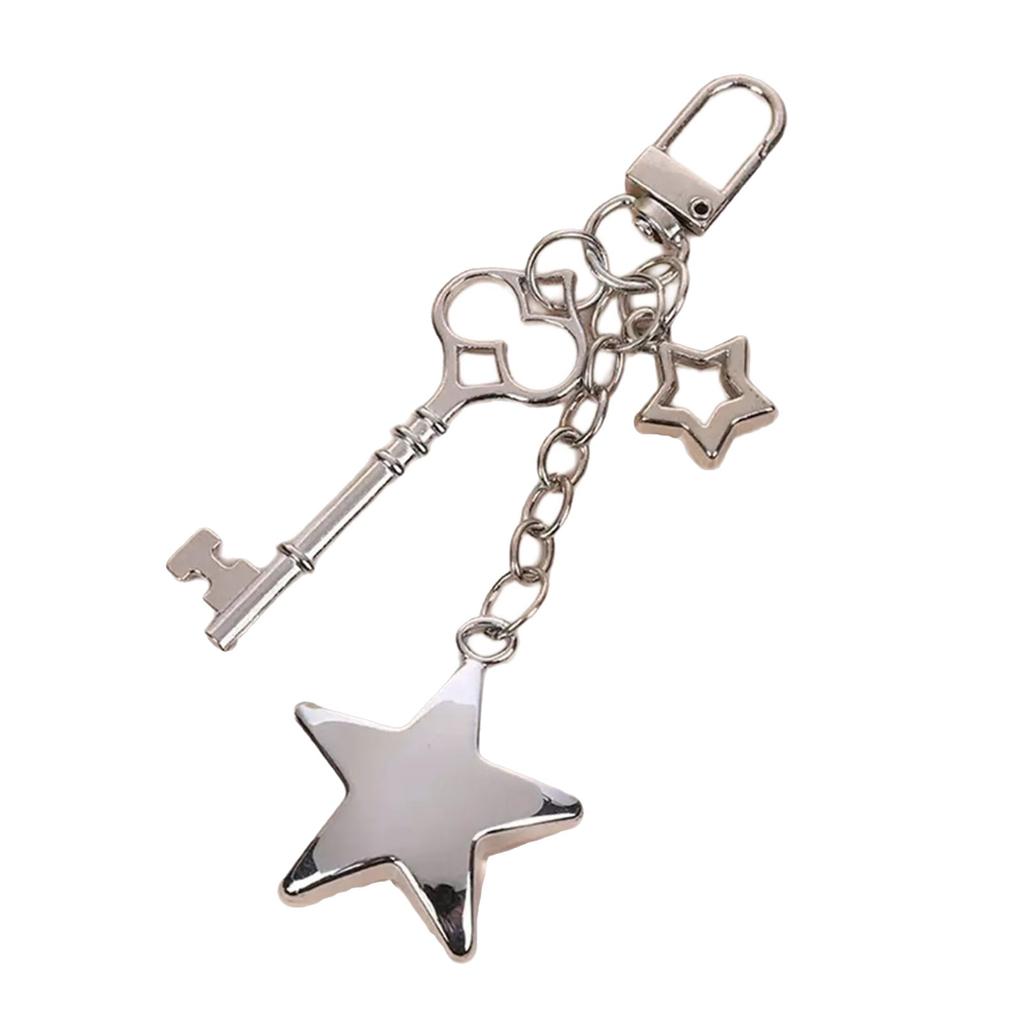 Stjärnyckel Prydnad Gotisk Hängande Prydnad Mode Nyckelring Berlock Legering Textur Lämplig för Väska och Nyckel Dekoration