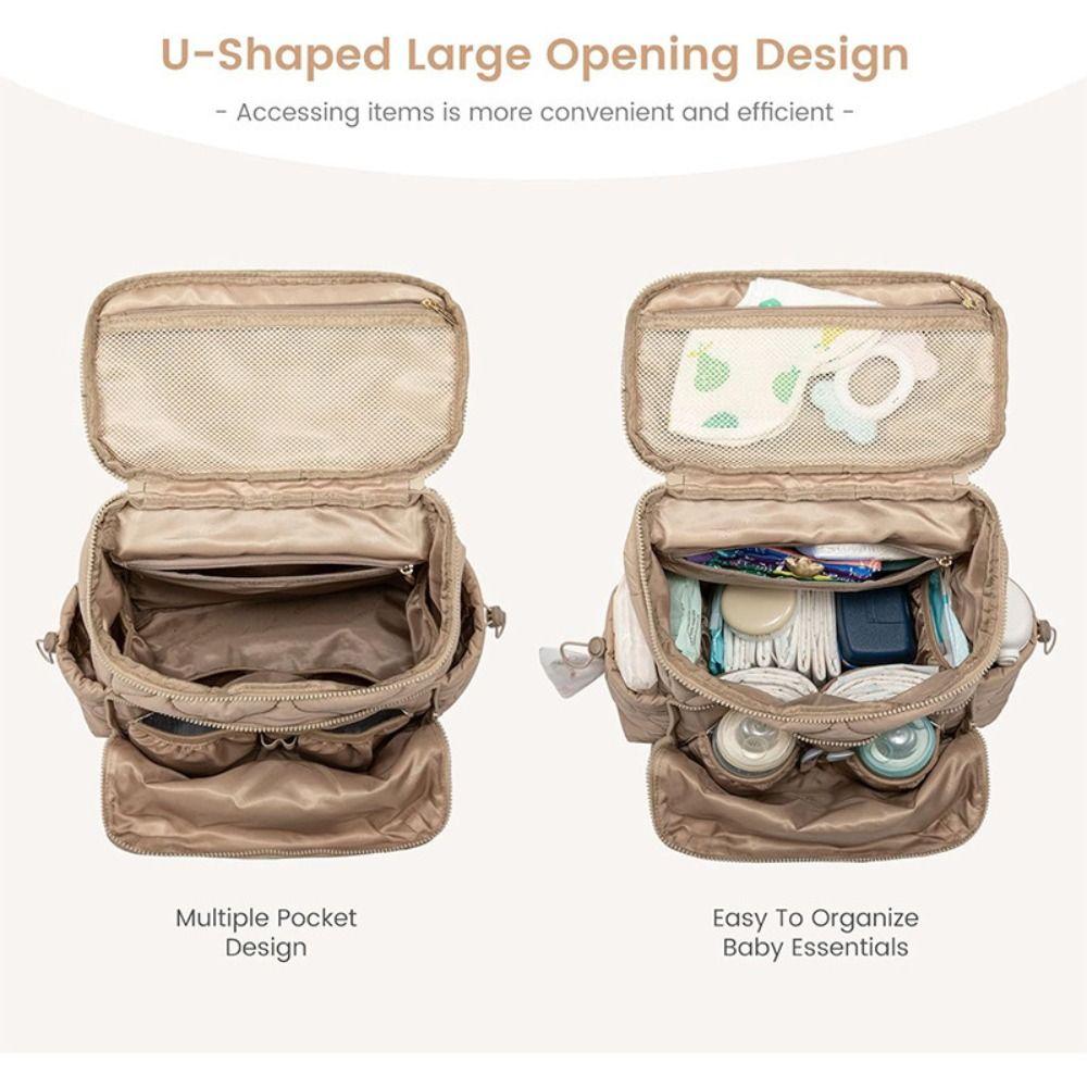 Waterproof Diaper Bag Backpack 3 In 1 Mom Backpack Professional Travel Diaper Bag  Stroller Outings