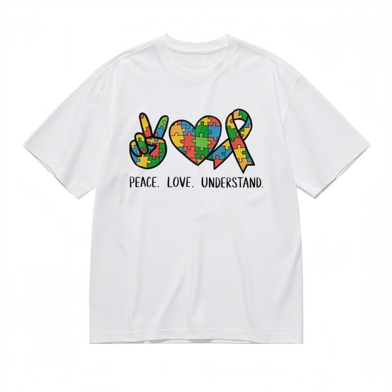

Men s Trend Classic T-Shirt Unity Ribbon Symbol Multicultural Design Tee L