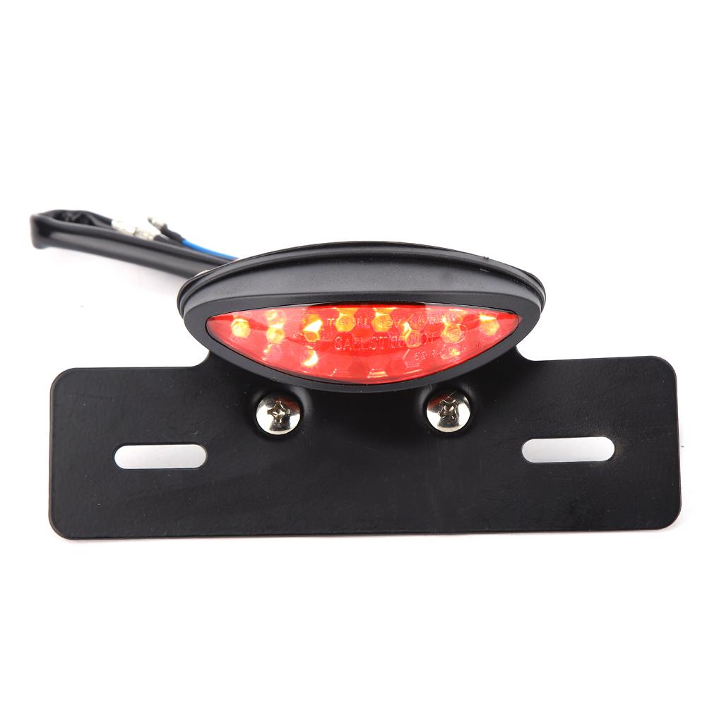 Motorcycle Taillight   Retro  LED Brake License Plate Light Indicator Lights(black)