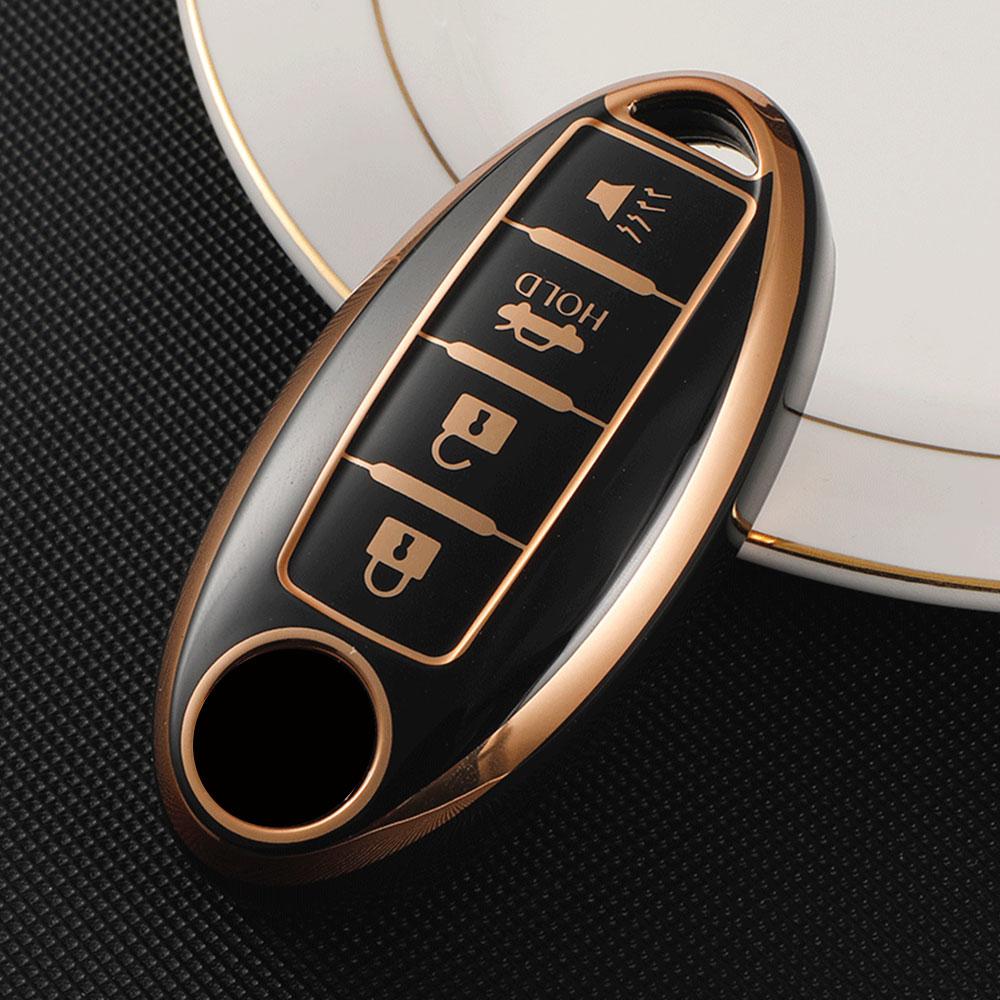 Car 4 Buttons TPU Key Case Cover Shell for Nissan Sentra Leaf Rogue Sunny Versa Patrol X-Trail Qashqai GT-R Kicks for Infiniti