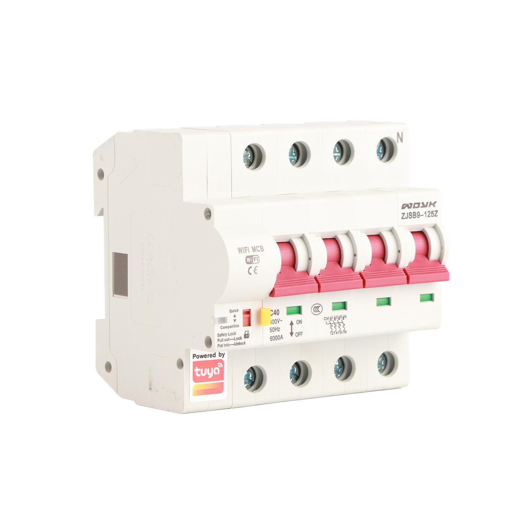 Smart WIFI Circuit Breaker Phone APP Remote Switch PA66DSM Flame Retardant Shell AC220V