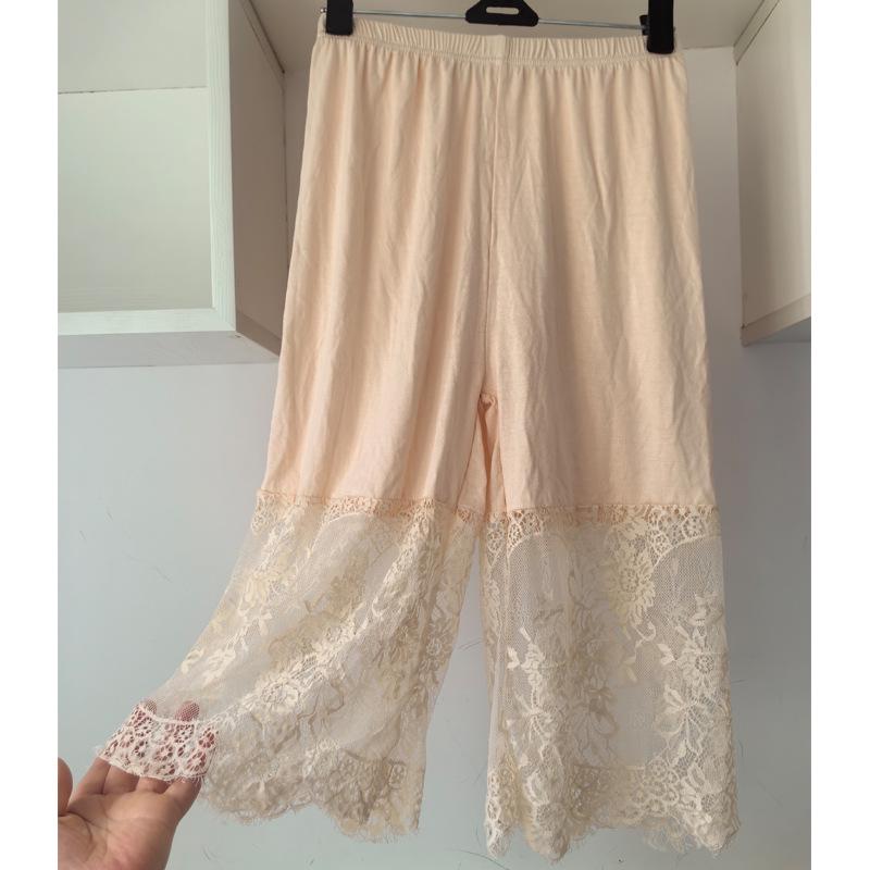Women's Winter Velvet Lace Qipao Hanfu Pants: Breathable, Anti-Exposure Base Layer Pajamas