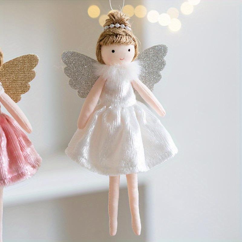 New Christmas Plush Angel Doll Pendant Ornaments Xmas Tree Hanging Decorations For Home Festive Party Decor 2025 New Year Gifts