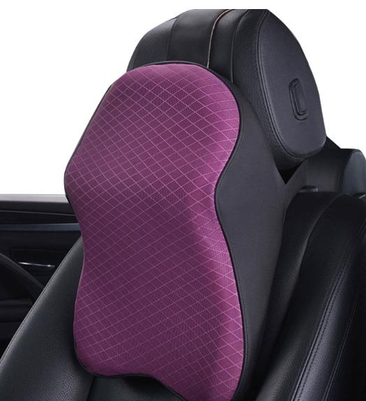 Car Seat Headrest Pad 3D Memory Foam Pillow Head Neck Fabric Cushion Foam Memory Breathable Support Mesh