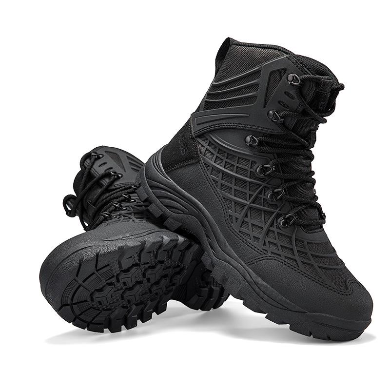 Breathable High-Top Tactical Combat Boots for Military, Hiking, and Mountaineering 47 чёрный