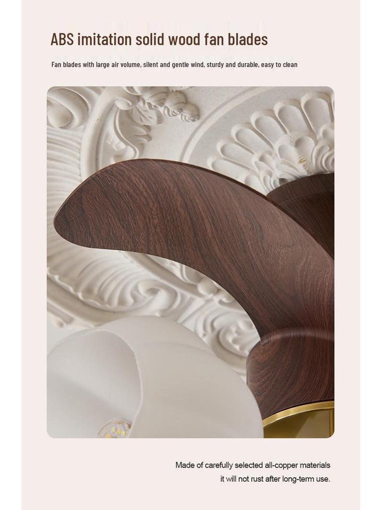 Chinese Retro Cream Ceiling Fan with Light for Study, Bedroom & Restaurant