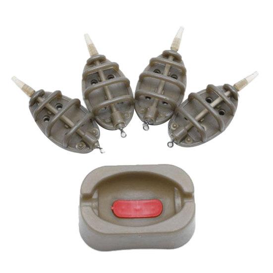 Karpfenangeln Futterkorb Köder Falle Köderwerkzeug Tackle Form mit Bleigewicht