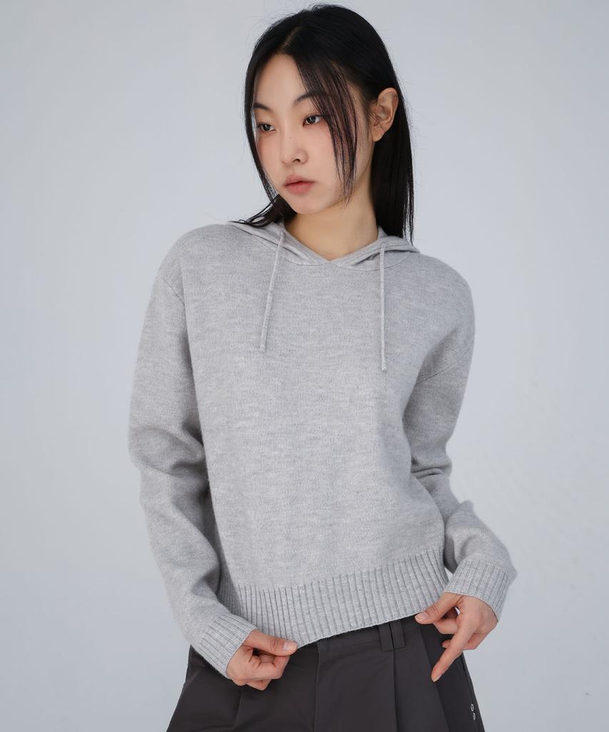 CHICKS Caden Hoodie Knit Grey