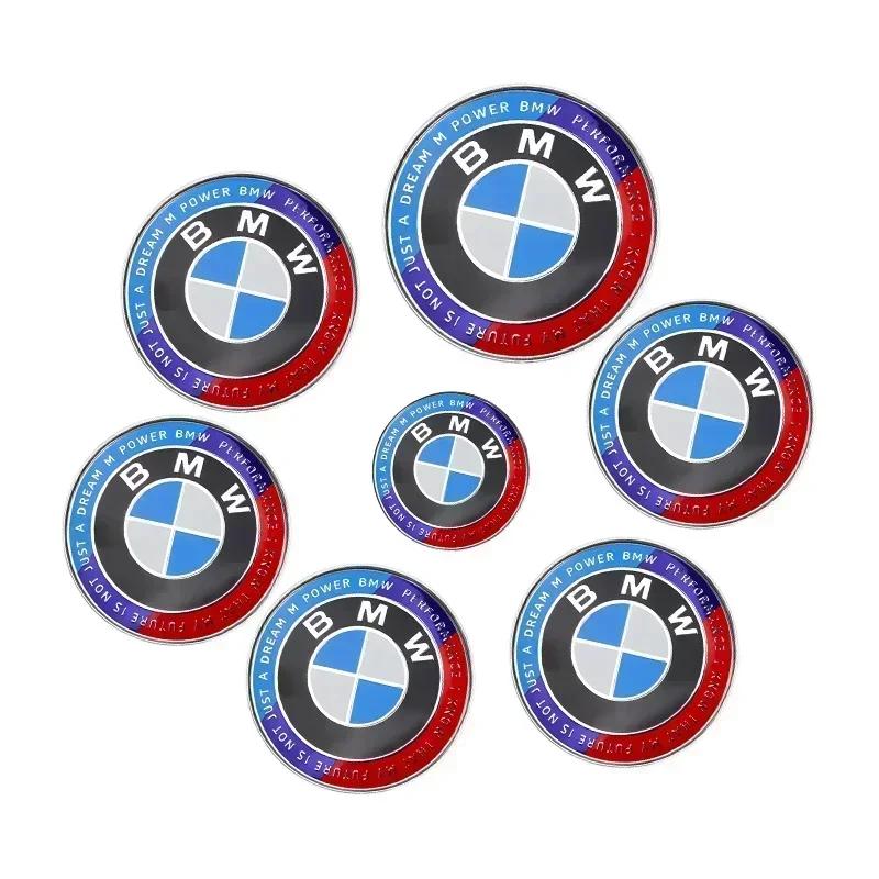 

2025 Hot 7pcs 45mm 68mm 74mm 82mm Car Logo Front Hood Emblem rear boot badge for BMW E28 E32 E43 E52 E53 E63 E64 E93 E94 E87 F10