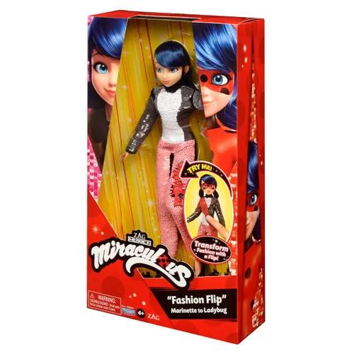 MIRACULOUS Marinette Lalka Biedronka z cekinami Fashion Flip PLAYMATES 
