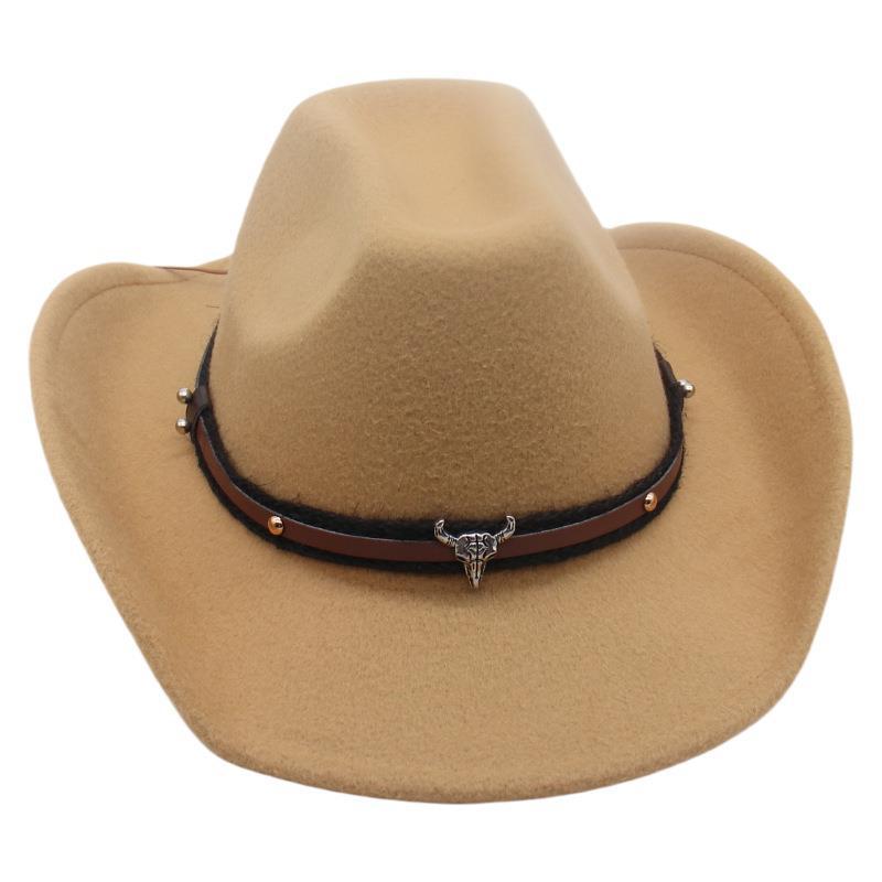 British Celebrity Style High-End Top Hat Tibetan Bull Head Accessories Travel Mountaineering Sun Protection Hat