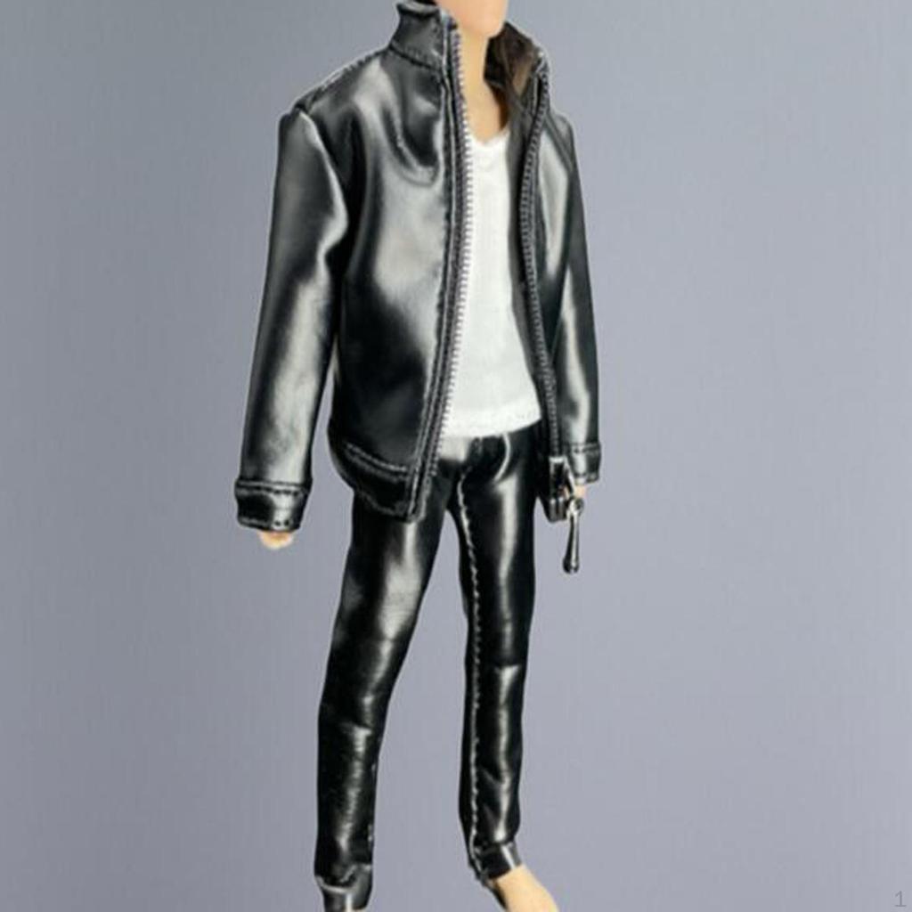 1/12 Scale Male Miniature Jacket Suit, Figure Costume Outfit, Fashion Cosplay Stylish Full Suit