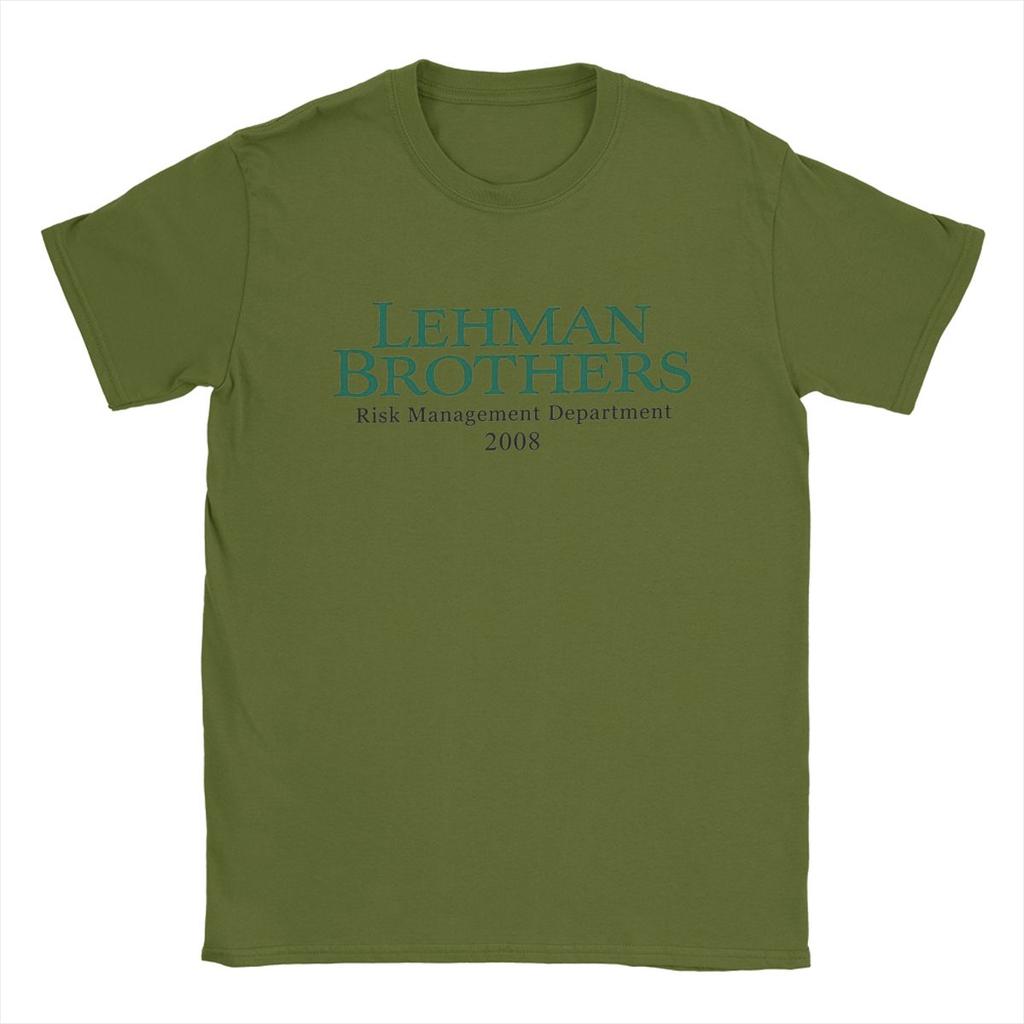 Casual Lehman Brothers Risk Management 2008 T-Shirts for Men Round Neck Cotton T Shirt Short Sleeve Tees Classic Merchandise